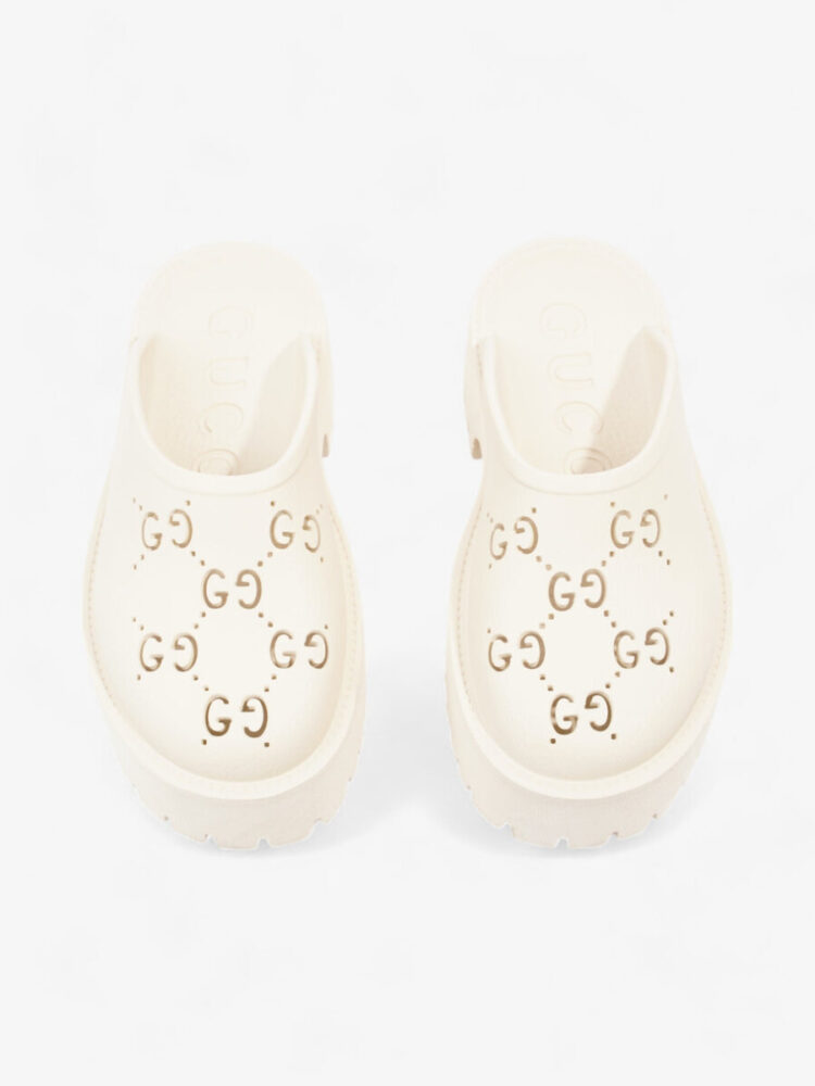 Gucci Elea perforated rubber platform mules - Image 3