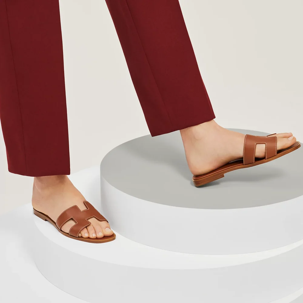 Hermes Oran sandal Gold - Image 5