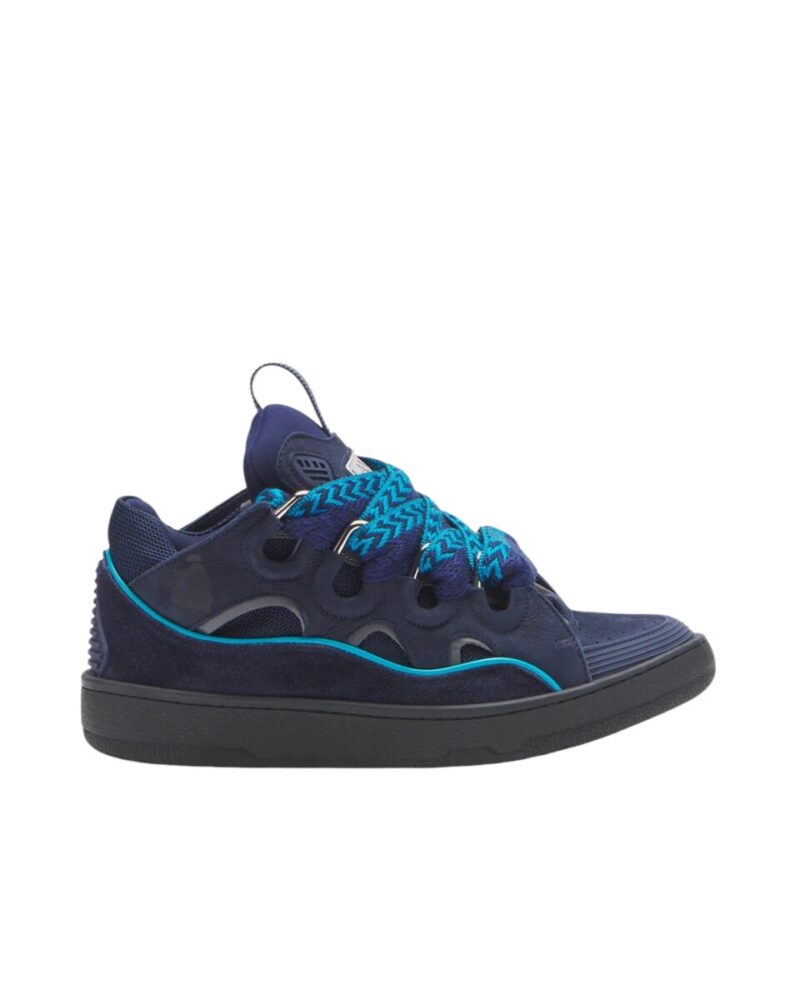 Lanvin Curb Leather Navy Blue