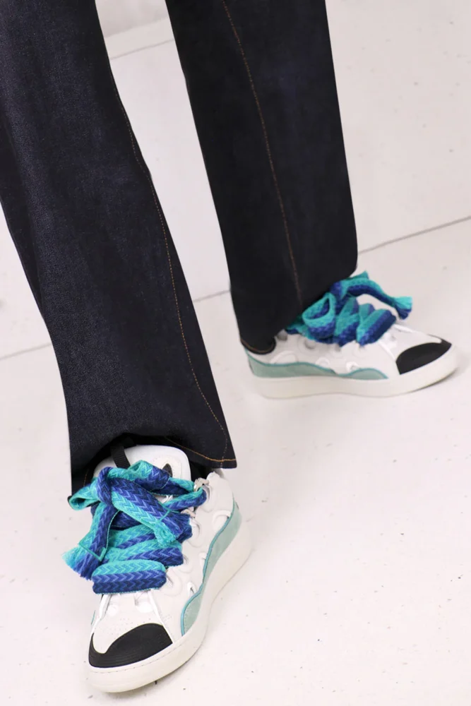 Lanvin Curb Sneaker White Blue - Image 4