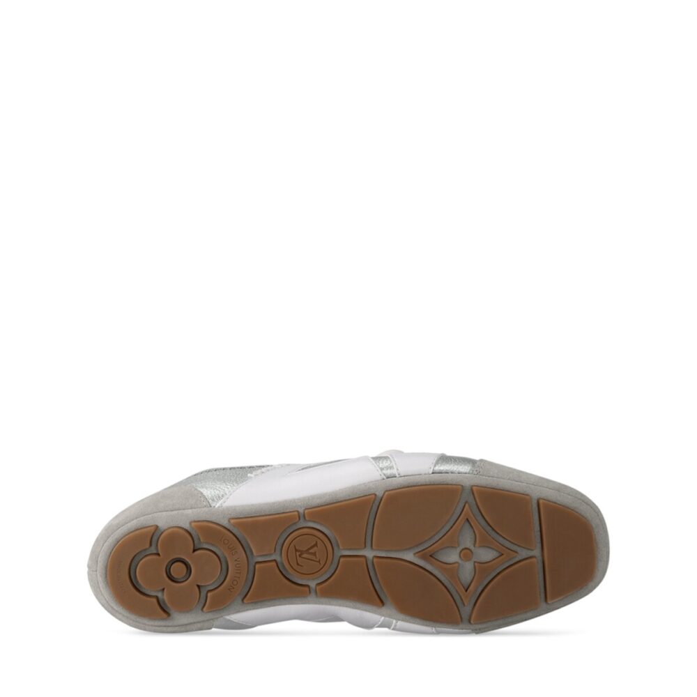 Louis Vuitton LV Sneakerina Metallic Grained Silver - Image 6
