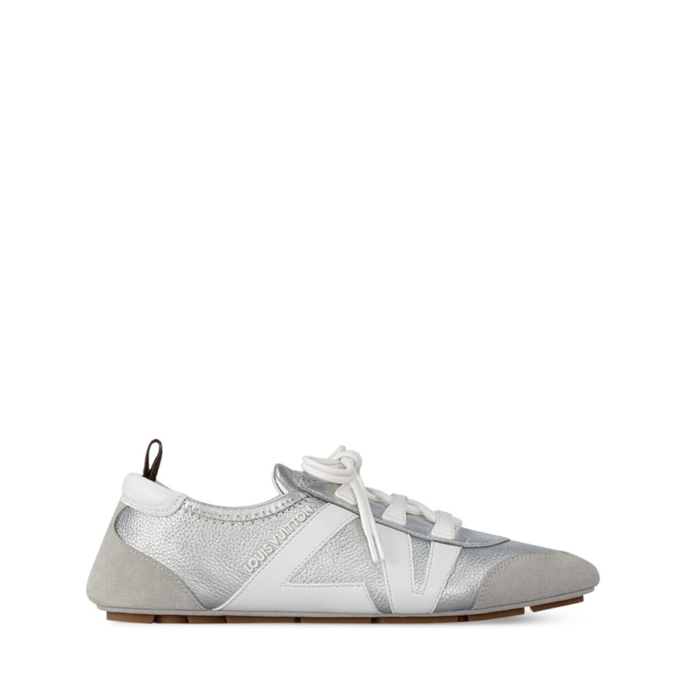 Louis Vuitton LV Sneakerina Metallic Grained Silver