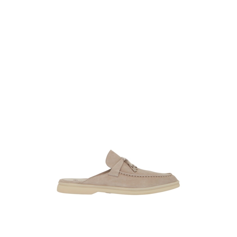 Loro Piana Charms Walk Babouche Loafer Suede Mule