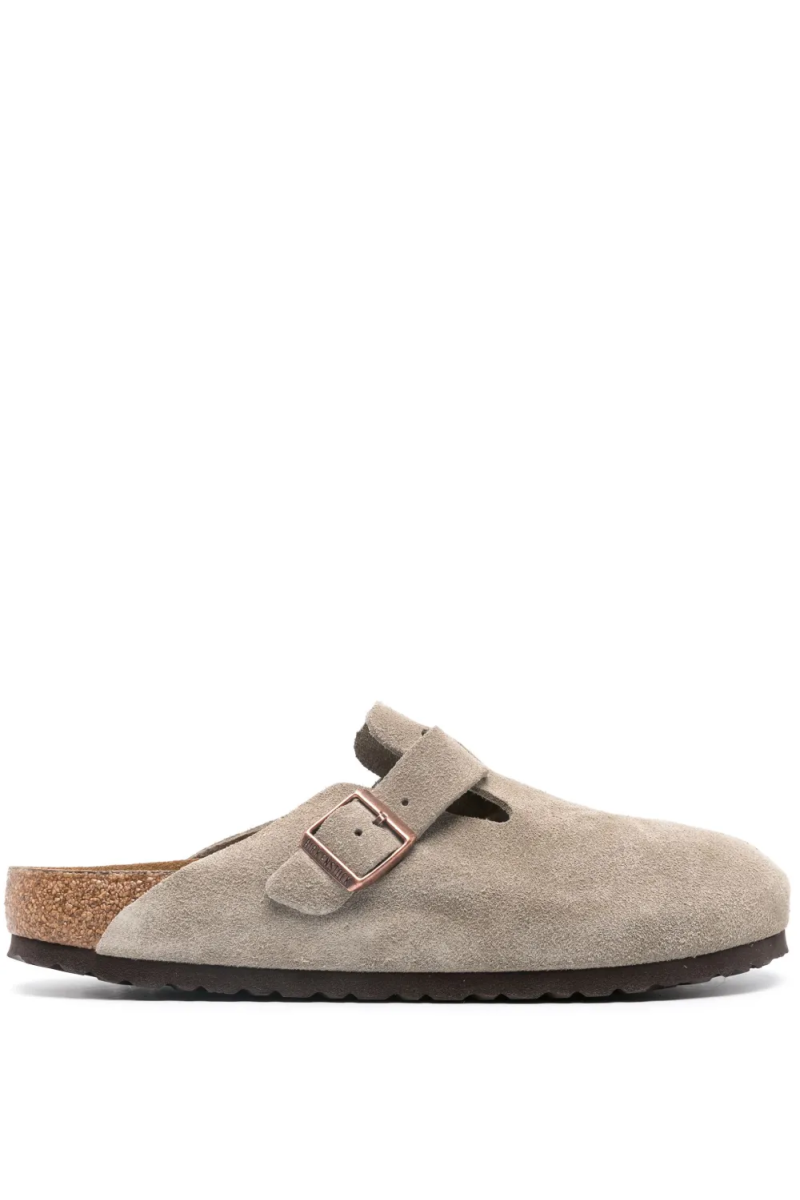 Birkenstock Boston Soft Footbed Suede Taupe (Narrow Fit)