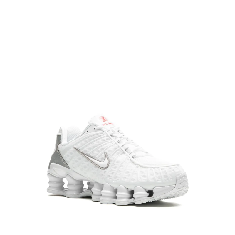 Nike Shox TL White Metallic Silver Max Orange - Image 2