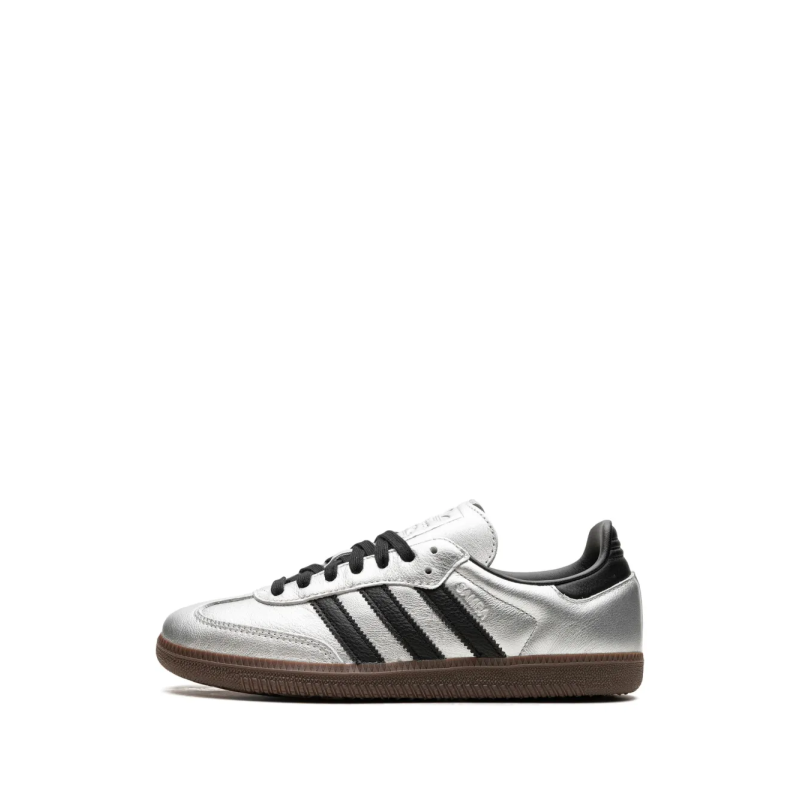 Adidas Samba OG Silver Metallic Black Gum - Image 4