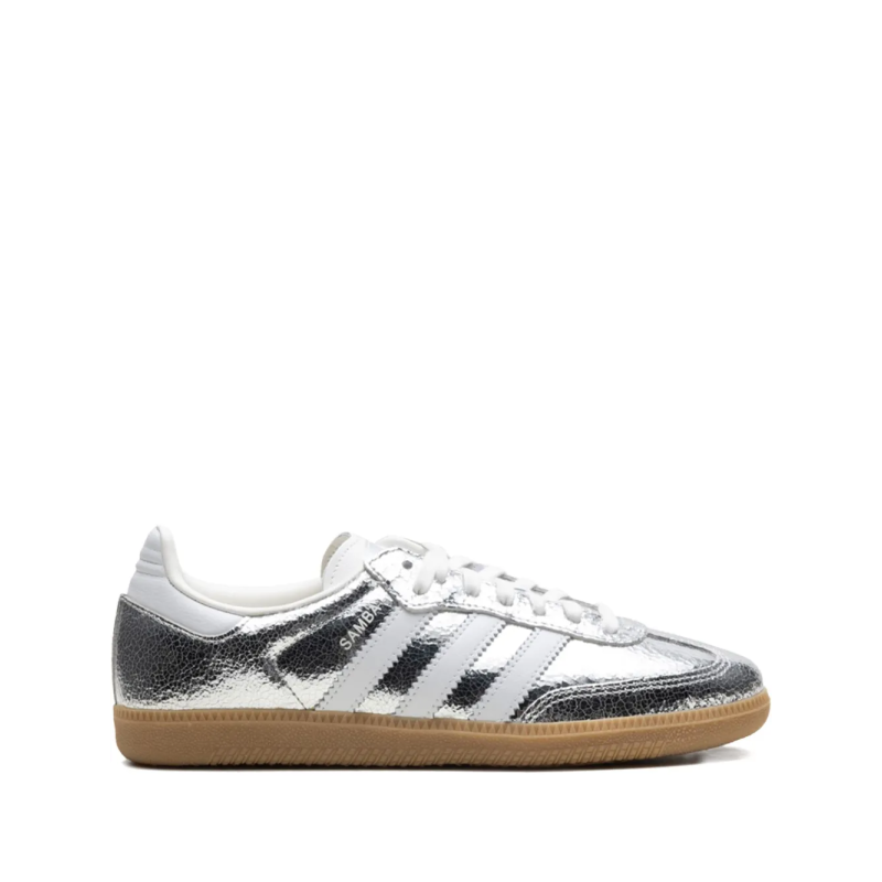 Adidas Samba OG Silver Metallic Cracked Leather