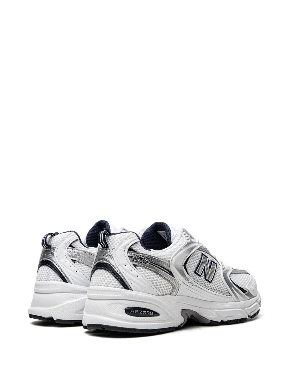 New Balance 530 White Silver Navy - Image 4
