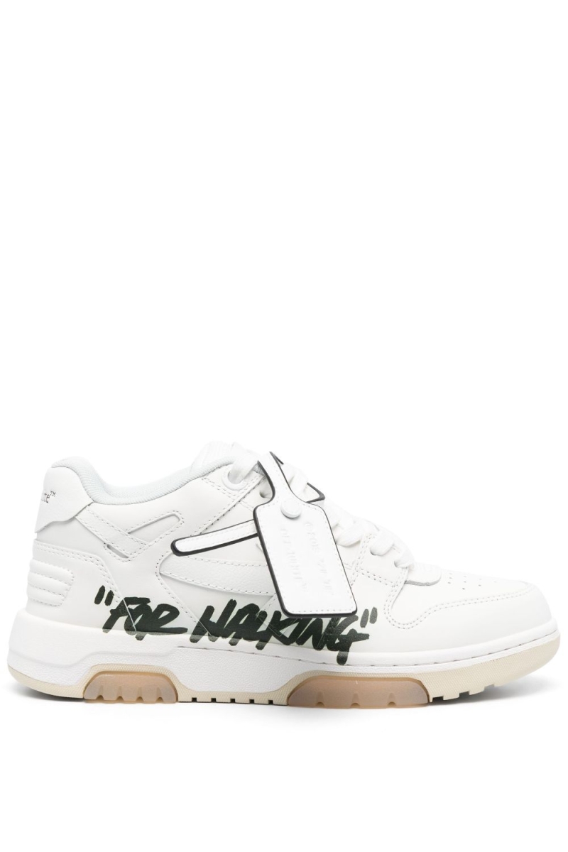OFF-WHITE Out Of Office OOO Low Tops For Walking White Black