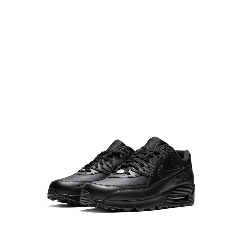Nike Air Max 90 Leather Triple Black (GS) - Image 2