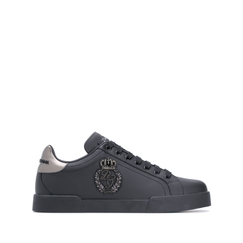 Dolce & Gabbana Portofino Crown Patch Black