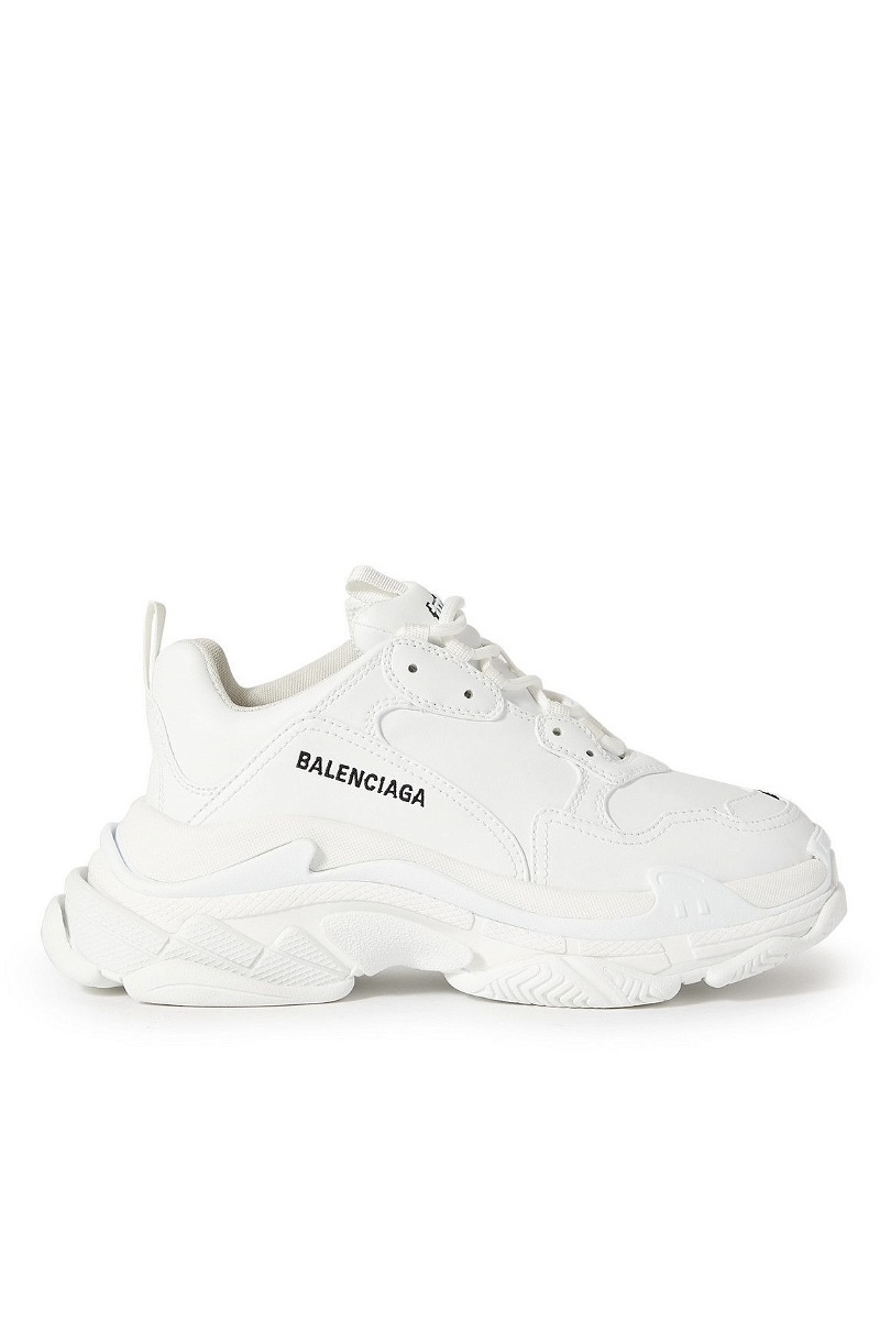 Balenciaga Triple S Synthetic Leather Triple White