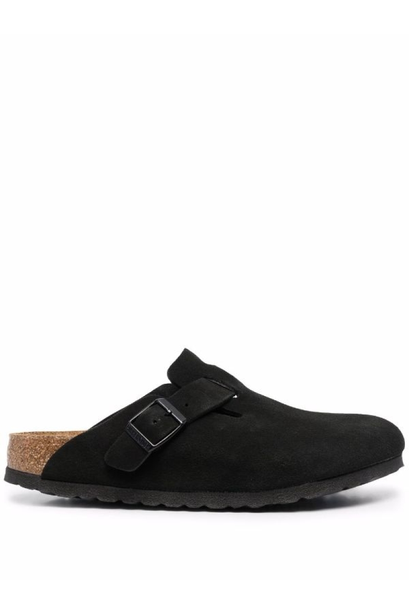 Birkenstock Boston Soft Footbed Suede Black