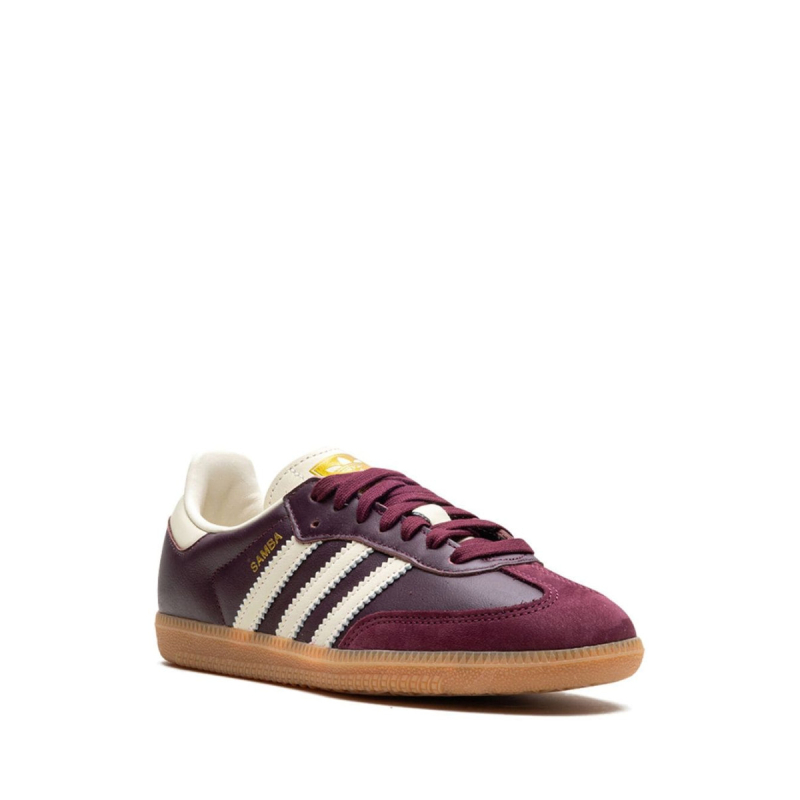 Adidas Samba OG Maroon Gold Metallic - Image 2