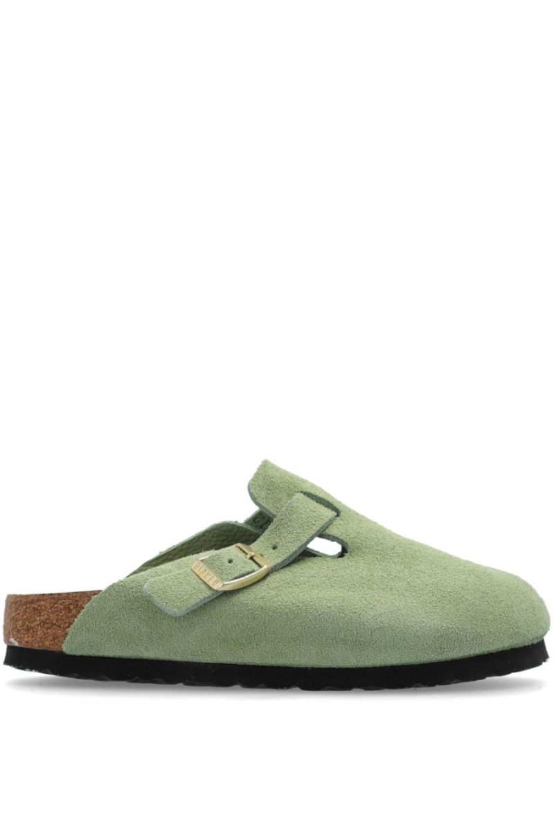 Birkenstock Boston Soft Footbed Suede Faded Khaki