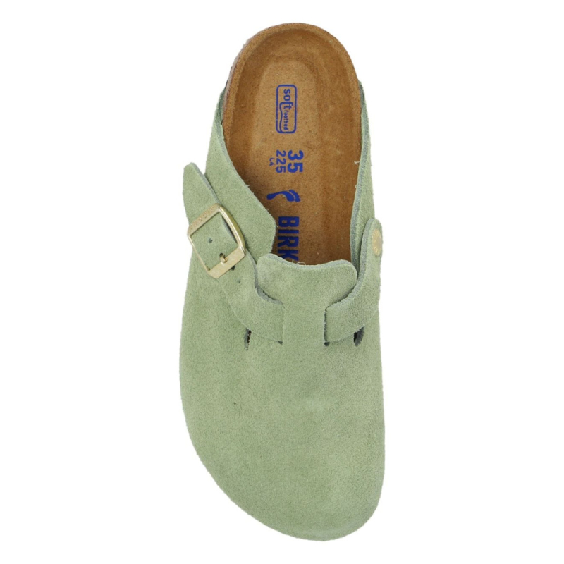 Birkenstock Boston Soft Footbed Suede Faded Khaki - Image 4