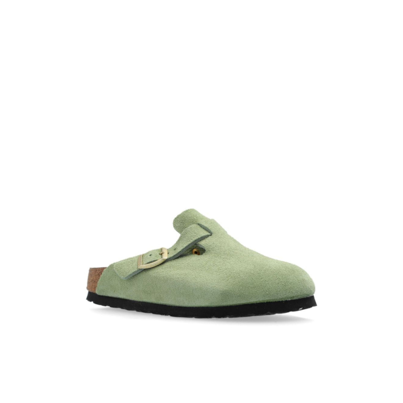 Birkenstock Boston Soft Footbed Suede Faded Khaki - Image 2