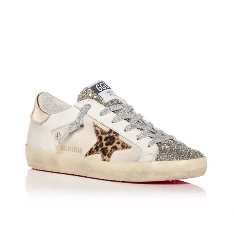 Golden Goose Superstar Glitter Silver Sneakers - Image 2