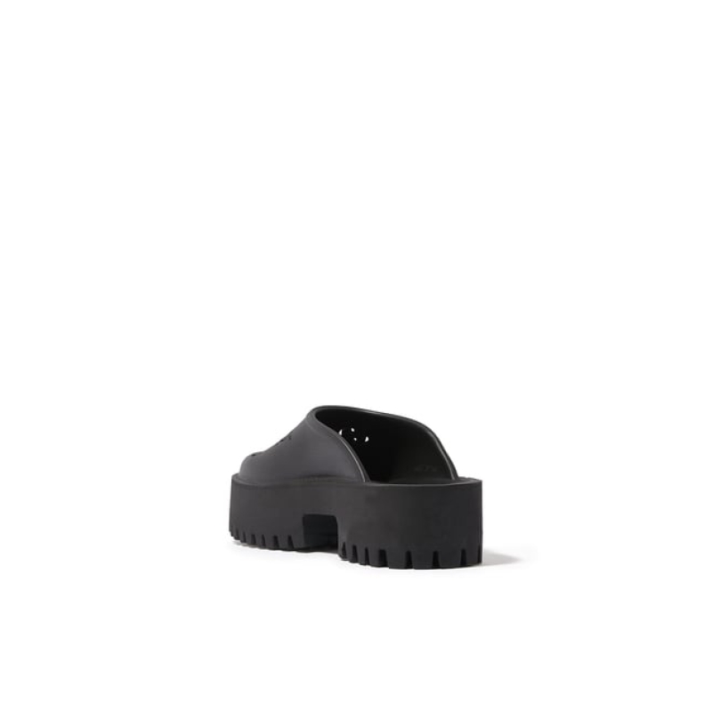 Gucci Perforated Rubber Platform Sandals - Image 3