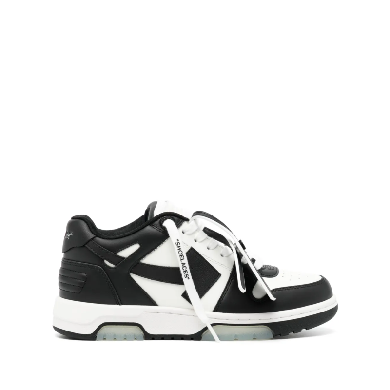 OFF-WHITE Out Of Office OOO Low Tops White Black White