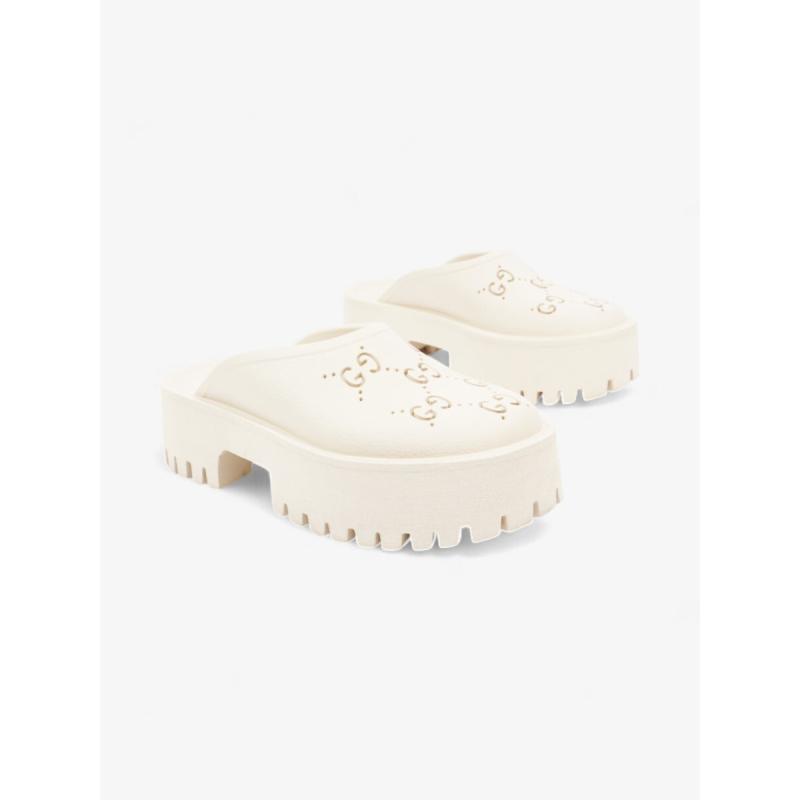 Gucci Elea perforated rubber platform mules - Image 2