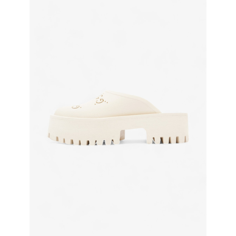 Gucci Elea perforated rubber platform mules - Image 4