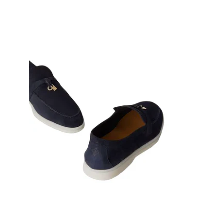 Loro Piana Summer Charms Walk Loafer Suede Ocean Heart - Image 5
