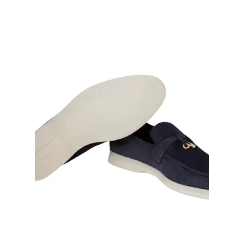 Loro Piana Summer Charms Walk Loafer Suede Ocean Heart - Image 6