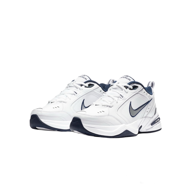 Nike Air Monarch IV White Navy - Image 2