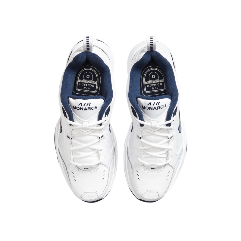 Nike Air Monarch IV White Navy - Image 3