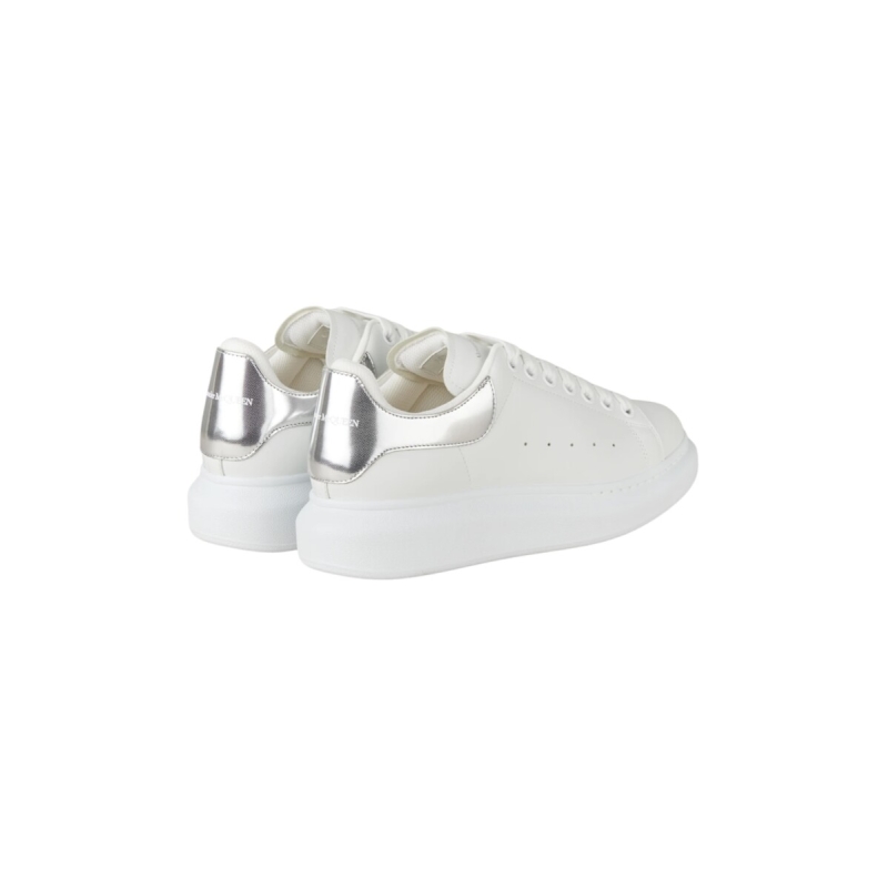 Alexander McQueen Sneakers Women Leather White/Pearl Grey - Image 3