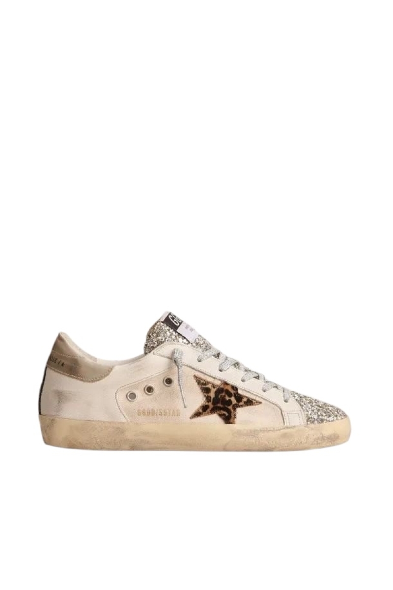 Golden Goose Superstar Glitter Silver Sneakers
