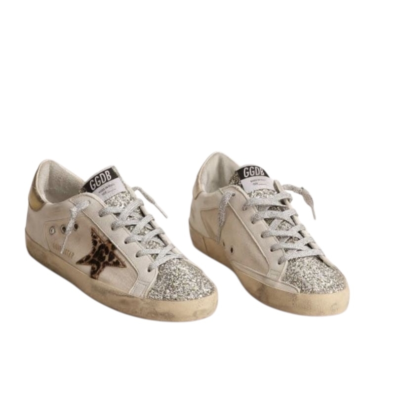 Golden Goose Superstar Glitter Silver Sneakers - Image 3