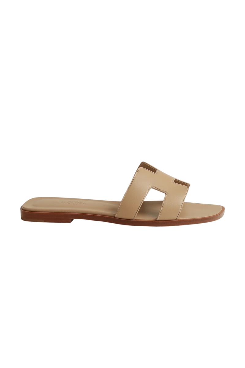 Hermes Oran sandal Beige Lin