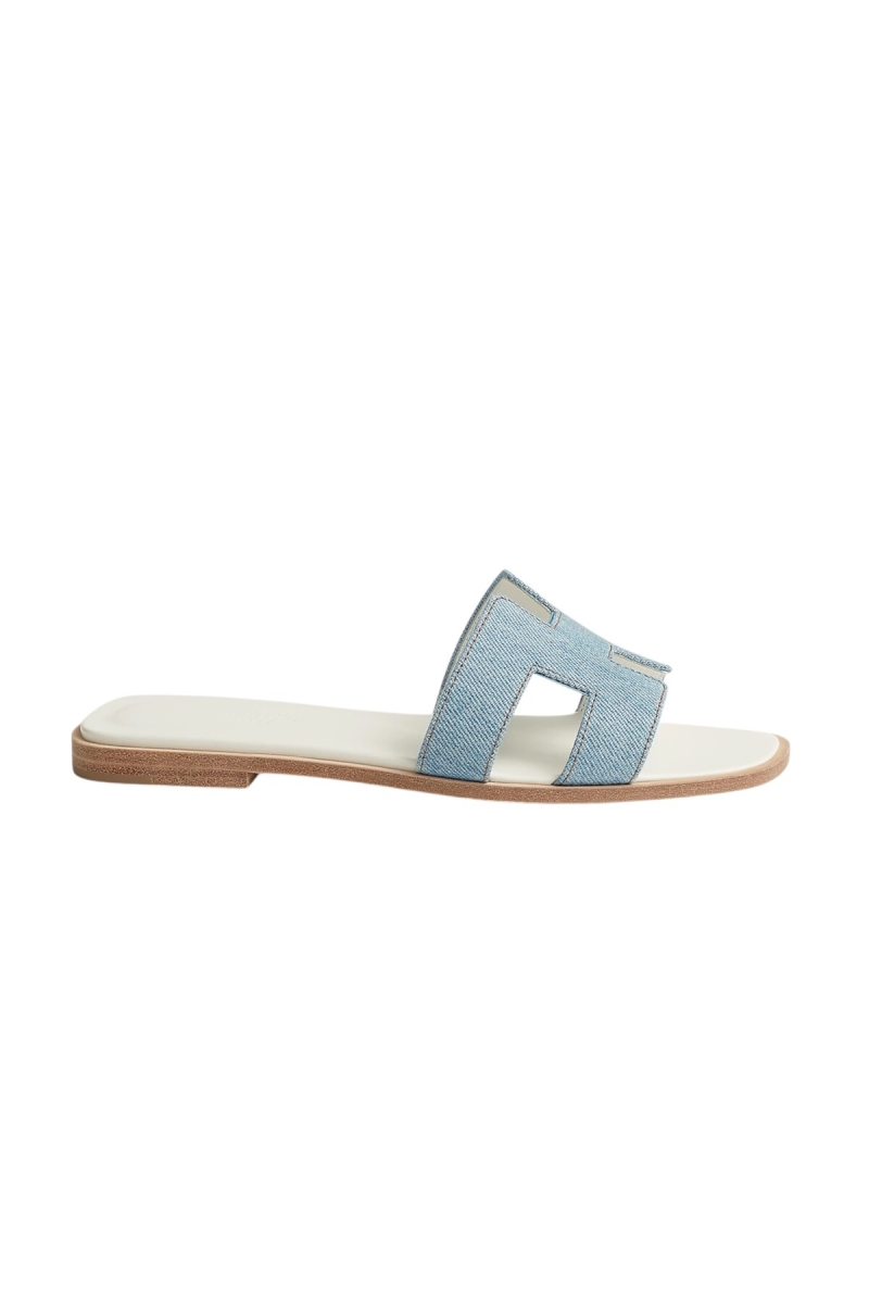 Hermes Oran sandal Bleu Clair