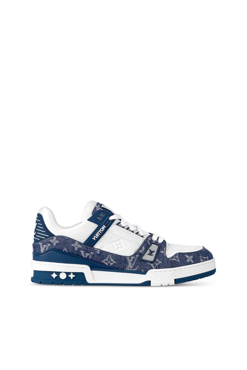 Louis Vuitton LV Trainer Monogram Denim White Blue