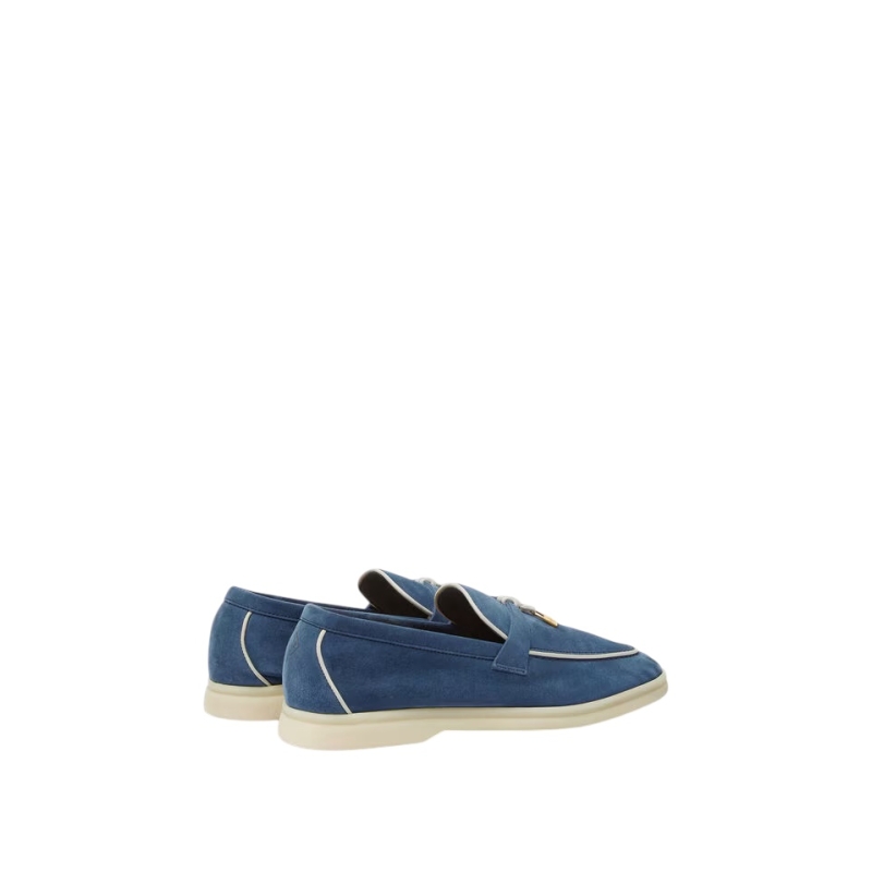 Loro Piana Summer Charms Walk Loafer Suede Ocean Heart - Image 3