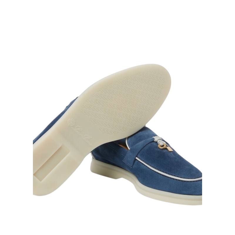 Loro Piana Summer Charms Walk Loafer Suede Ocean Heart - Image 7