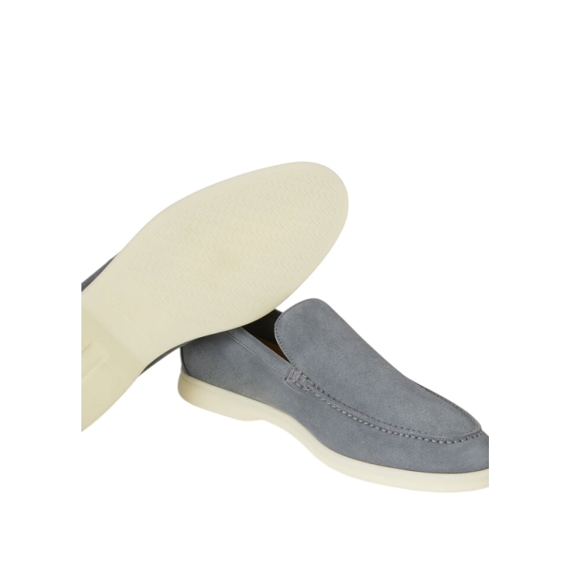 Loro Piana Summer Walk Loafer Suede Frozen Blue - Image 6