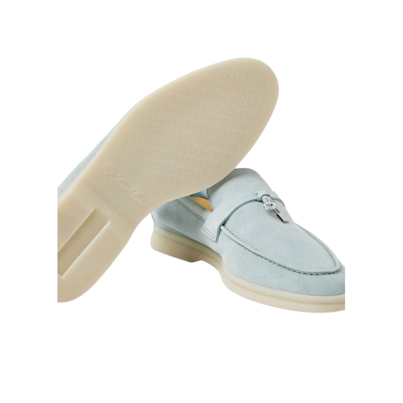 Loro Piana Summer Charms Walk Loafer Suede Spring Waterfall Melange - Image 6