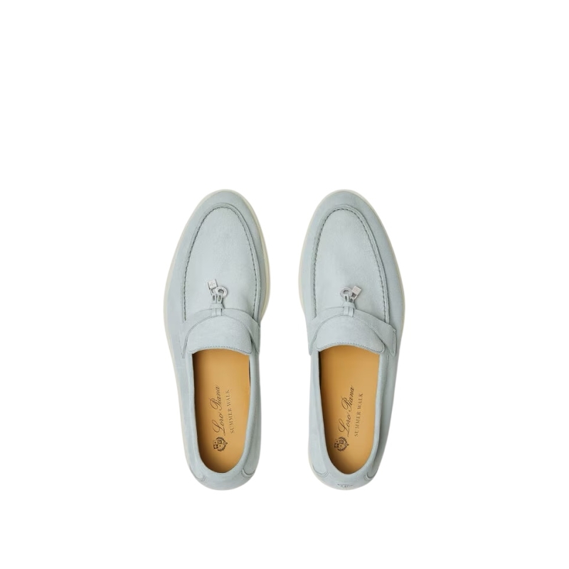 Loro Piana Summer Charms Walk Loafer Suede Spring Waterfall Melange - Image 4