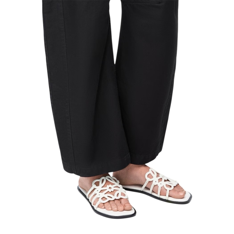 Loewe Petal Anagram slide white in soft calfskin - Image 5