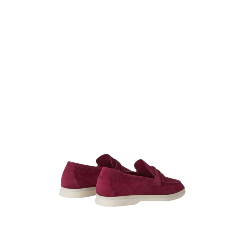 Loro Piana Summer Charms Walk Loafer Suede Bright Amaranth - Image 3
