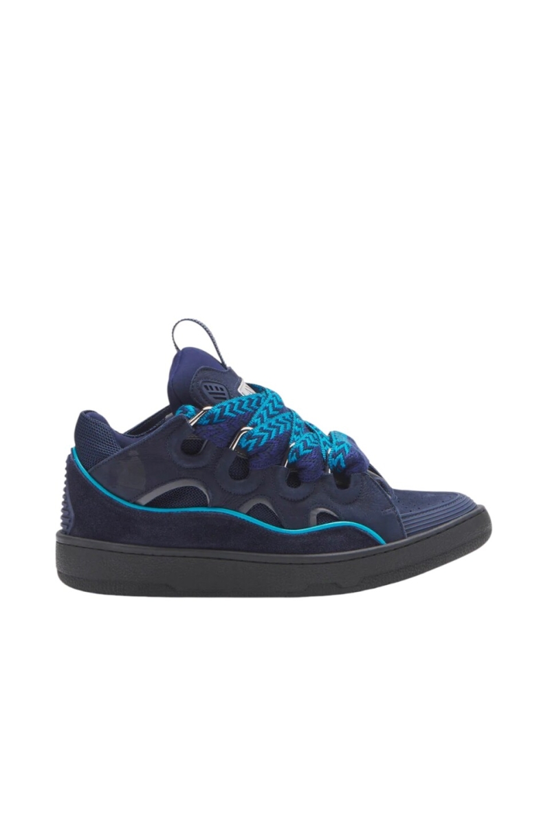 Lanvin Curb Leather Navy Blue