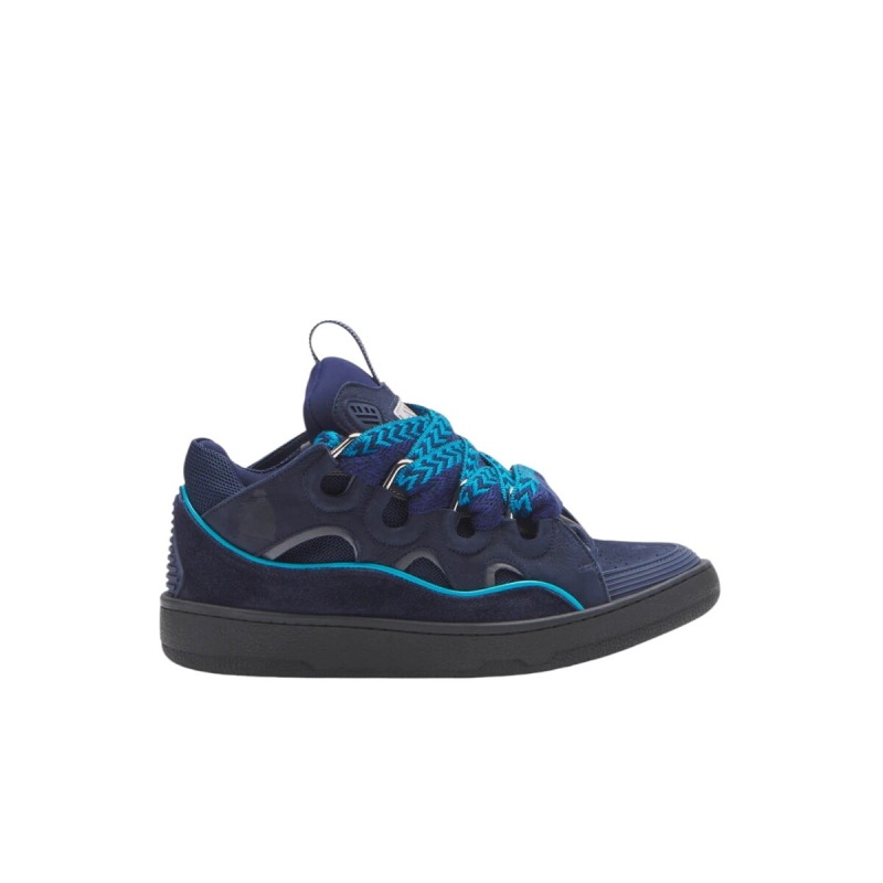Lanvin Curb Leather Navy Blue