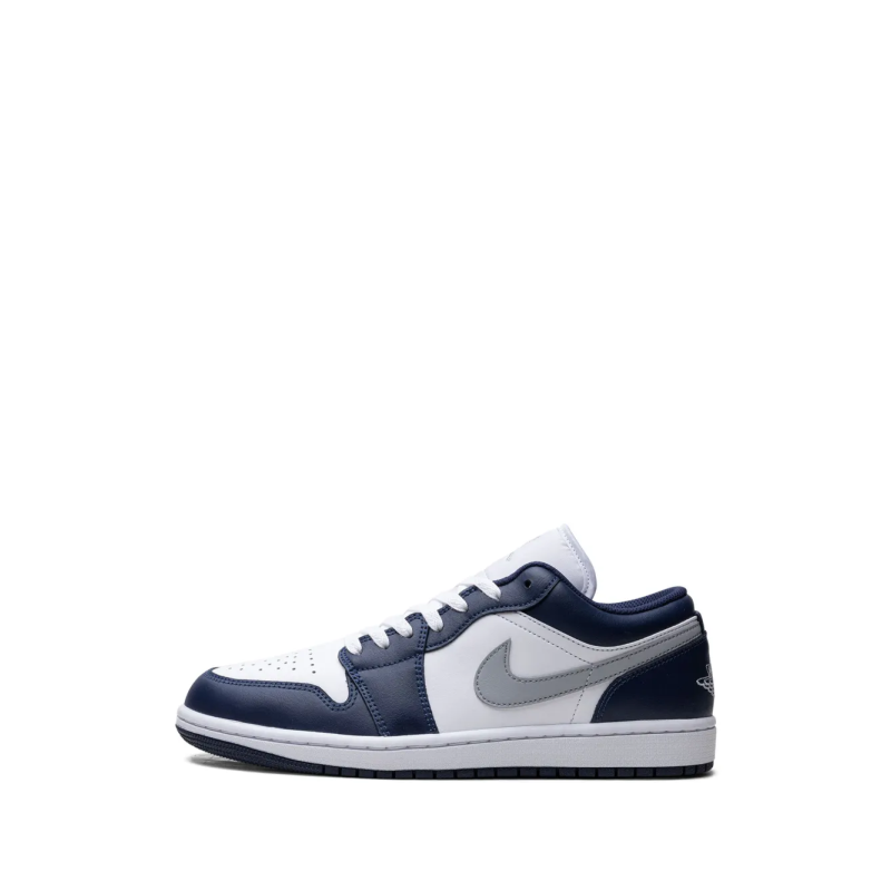 Jordan 1 Low Midnight Navy Wolf Grey - Image 4