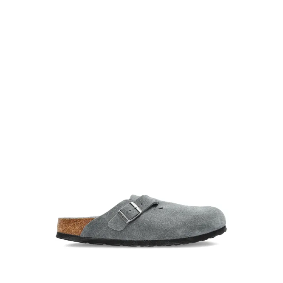 Birkenstock Boston Soft Footbed Suede Dark Grey
