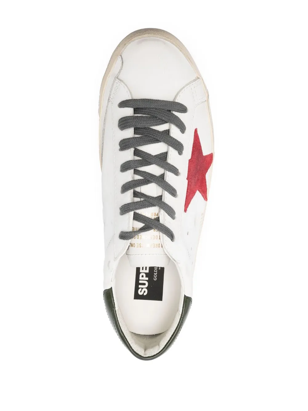 Golden Goose Super-Star red suede star leather heel tab - Image 4