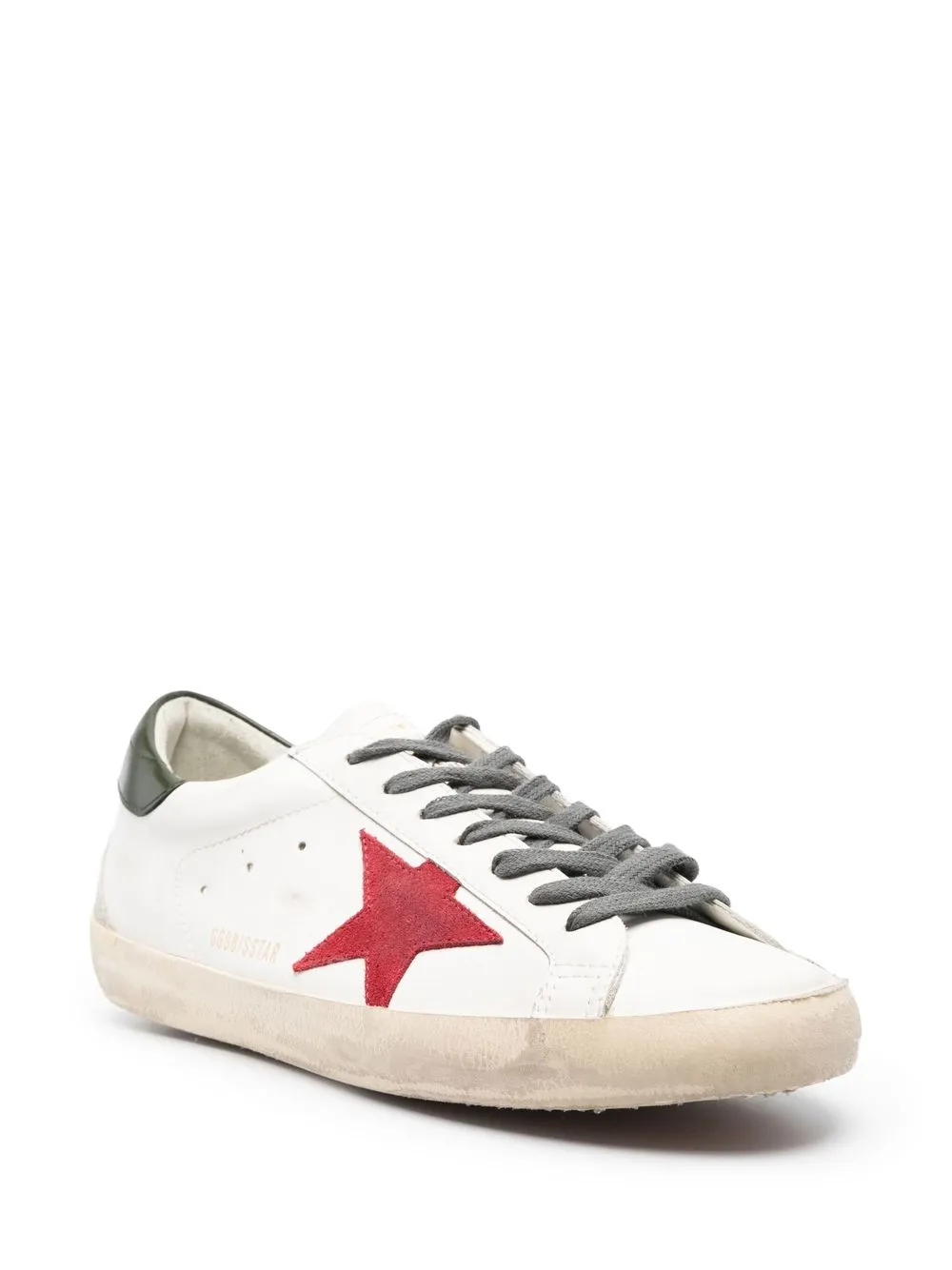 Golden Goose Super-Star red suede star leather heel tab - Image 2