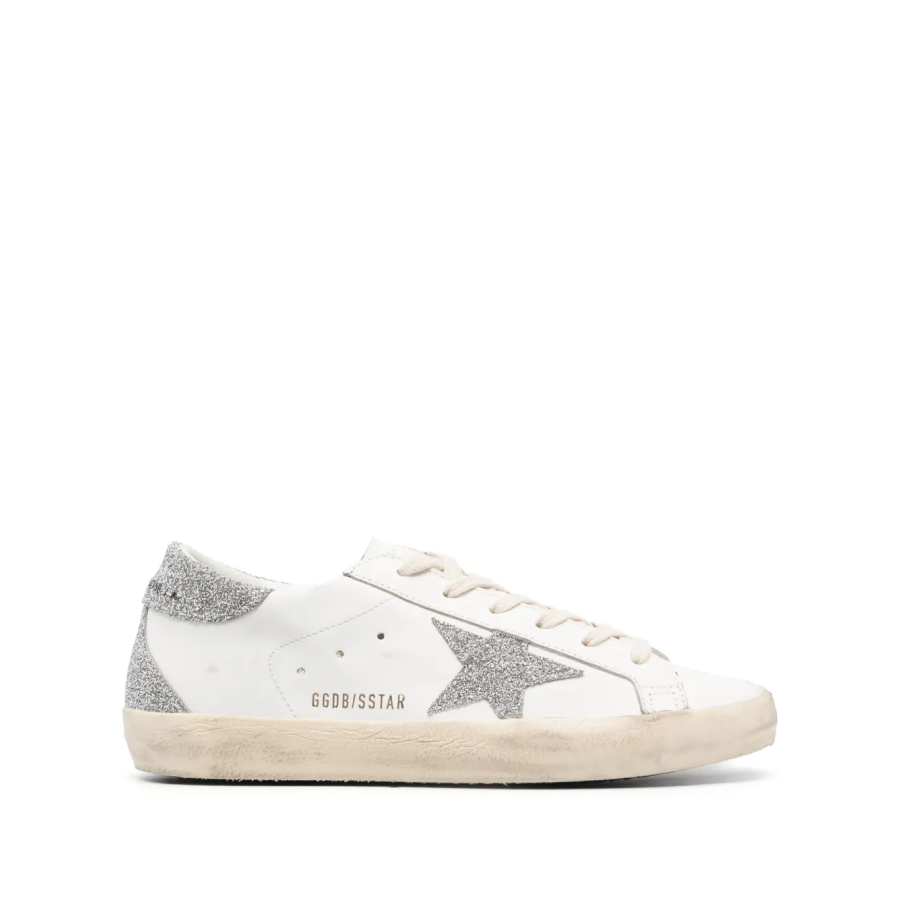 Golden Goose Super Star Sneaker with Glitter Decoration